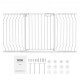 Buy Extendable Safety Gate Width 75-147 cm Height 76 cm Automatic Closing Stair Gate without Drilling Opening Width 533 mm at 180° Fence for Children and Dogs for Indoor