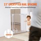 Comprar Barrera de Seguridad Extensible Ancho de 75-99 cm Altura de 76 cm Cierre Automático Puerta de Escalera sin Taladrar Ancho de Apertura de 533 mm a 180° Valla para Niños y Perros para Interior