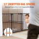 Buy Extendable Safety Gate Width 75-147cm Height 76cm Automatic Closing Stair Gate without Drilling Opening Width 533mm 180° Fence for Children and Dogs for Indoor, Black