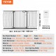 Buy Extendable Safety Gate Width 75-147cm Height 76cm Automatic Closing Stair Gate without Drilling Opening Width 533mm 180° Fence for Children and Dogs for Indoor, Black