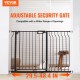 Buy Extendable Safety Gate Width 75-123cm Height 76cm Automatic Closing Stair Gate without Drilling Opening Width 533mm 180° Fence for Children and Dogs for Indoor, Black