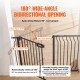 Buy Extendable Safety Gate Width 75-123cm Height 76cm Automatic Closing Stair Gate without Drilling Opening Width 533mm 180° Fence for Children and Dogs for Indoor, Black