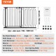 Buy Extendable Safety Gate Width 75-123cm Height 76cm Automatic Closing Stair Gate without Drilling Opening Width 533mm 180° Fence for Children and Dogs for Indoor, Black