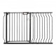 Buy Extendable Safety Gate Width 75-123cm Height 76cm Automatic Closing Stair Gate without Drilling Opening Width 533mm 180° Fence for Children and Dogs for Indoor, Black