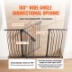 Buy Extendable Safety Gate Width 75-135cm Height 76cm Automatic Closing Stair Gate without Drilling Opening Width 533mm 180° Fence for Children and Dogs for Indoor, Black