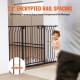 Buy Extendable Safety Gate Width 75-135cm Height 76cm Automatic Closing Stair Gate without Drilling Opening Width 533mm 180° Fence for Children and Dogs for Indoor, Black