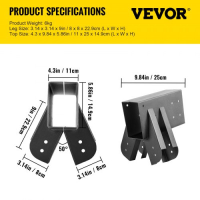 Soporte para columpio, conector para bricolaje, 2 piezas, 9,84"en forma de un juego de soporte de columpio, conector de hierro con reciclaje y conector de poliéster