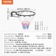 Comprar Aro de Baloncesto Diámetro Exterior 483 mm Canasta de Baloncesto de Acero al Carbono con Red Pieza de Repuesto de Portería de Baloncesto Montada en Pared para Entrenamiento de Baloncesto, Negro