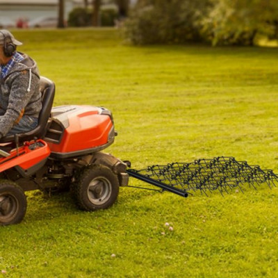 VEVOR Grada de Cadena Nivelador de Entrada 2270x1210 mm con Correa de Arrastre de 79 Dientes Nivelación de Paisaje Preparación de Césped Remolcable para Tractor, ATV, UTV, Entrada de Grava, Campo