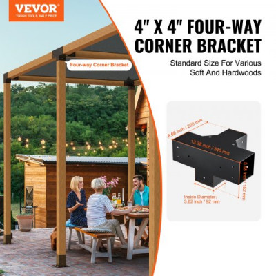 VEVOR 2PCS Kit de Soporte de Pérgola 4