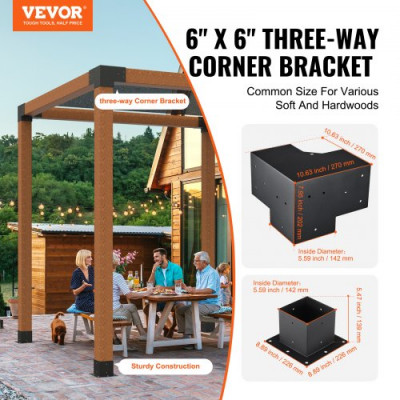 VEVOR Kit de Soporte de Pérgola 6