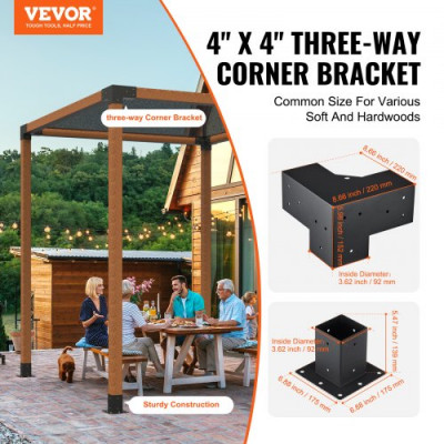 VEVOR 8PCS Kit de Soporte de Pérgola 4