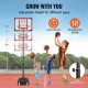 Comprar Canasta de Baloncesto para Exterior/Interior Portátil Altura Ajustable de 152-213 cm Tablero de 69 cm con Soporte con Ruedas y Base Ponderada para Adultos y Niños, Entrenamiento de Baloncesto