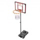 Comprar Cesta de basquete portátil externa/interna com altura ajustável de 152-213 cm Tabela de 69 cm com suporte com rodas e base ponderada para adultos e crianças, treinamento de basquete