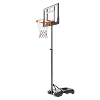 VEVOR Canasta de Baloncesto para Exterior/Interior Portátil Altura Ajustable de 152-213 cm Tablero de 82 cm con Soporte con Ruedas y Base Ponderada para Adultos y Niños, Entrenamiento de Baloncesto