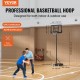 Comprar Canasta de Baloncesto para Exterior/Interior Portátil Altura Ajustable de 122-305 cm Tablero de 112 cm con Soporte con Ruedas y Base Ponderada para Adultos y Niños, Entrenamiento de Baloncesto