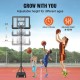 Koop Draagbare outdoor/indoor basketbalring, in hoogte verstelbaar van 122-305 cm, 112 cm bord met standaard met wielen en verzwaarde basis voor volwassenen en kinderen, basketbaltraining