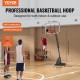 Comprar Canasta de Baloncesto para Exterior/Interior Portátil Altura Ajustable de 232-305 cm Tablero de 128 cm con Soporte con Ruedas y Base Ponderada para Adultos y Niños, Entrenamiento de Baloncesto