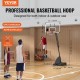 Comprar Canasta de Baloncesto para Exterior/Interior Portátil Altura Ajustable de 232-305 cm Tablero de 138 cm con Soporte con Ruedas y Base Ponderada para Adultos y Niños, Entrenamiento de Baloncesto