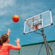 Comprar Canasta de Baloncesto para Exterior/Interior Portátil Altura Ajustable de 232-305 cm Tablero de 138 cm con Soporte con Ruedas y Base Ponderada para Adultos y Niños, Entrenamiento de Baloncesto