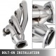 Buy Stainless Steel Exhaust Manifold for Universal LS Swap S10 V8 Engines 4.8/5.3/5.7/6.0/6.2L Exhaust Manifold Kit with Gaskets 57 x 34 x 14cm Replacement Part for SUV Truck