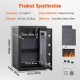 Buy Fingerprint Safe Box for Home 62L Digital Safe with Key and Passwords Anti-Theft Steel Wall Safe Box 3 Types of