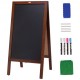 Comprar Quadro de menu preto com moldura de madeira 508 x 1016 mm Quadro de giz Quadro de mensagens de giz Quadro negro magnético para restaurante, bar, café, cozinha, decoração de casa e casamentos