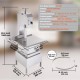 Buy Commercial Electric Butcher Bone Saw 2200W Bone Cutting Machine 1500kg/h Electric Frozen Meat Slicer Work Table 620x520mm for Supermarket Restaurant