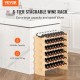 Buy 6 Tier Bamboo Wine Rack 48 Bottles Stackable Modular Shelving 76.5 x 25 x 77.5 cm Freestanding Wine Display Shelf for Kitchen, Bar and Wine Cellar, Natural Color