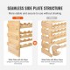 Buy 6 Tier Bamboo Wine Rack 48 Bottles Stackable Modular Shelving 76.5 x 25 x 77.5 cm Freestanding Wine Display Shelf for Kitchen, Bar and Wine Cellar, Natural Color