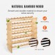 Buy 6 Tier Bamboo Wine Rack 48 Bottles Stackable Modular Shelving 76.5 x 25 x 77.5 cm Freestanding Wine Display Shelf for Kitchen, Bar and Wine Cellar, Natural Color