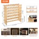 Buy 6 Tier Bamboo Wine Rack 48 Bottles Stackable Modular Shelving 76.5 x 25 x 77.5 cm Freestanding Wine Display Shelf for Kitchen, Bar and Wine Cellar, Natural Color