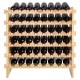 Buy 6 Tier Bamboo Wine Rack 48 Bottles Stackable Modular Shelving 76.5 x 25 x 77.5 cm Freestanding Wine Display Shelf for Kitchen, Bar and Wine Cellar, Natural Color