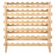 Buy 6 Tier Bamboo Wine Rack 48 Bottles Stackable Modular Shelving 76.5 x 25 x 77.5 cm Freestanding Wine Display Shelf for Kitchen, Bar and Wine Cellar, Natural Color