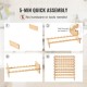 Buy Tier Bamboo Wine Rack 72 Bottles Stackable Modular Shelving 85 x 25 x 102.5 cm Freestanding Wine Display Shelf for Kitchen, Bar and Wine Cellar, Natural Color