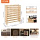 Buy Tier Bamboo Wine Rack 72 Bottles Stackable Modular Shelving 85 x 25 x 102.5 cm Freestanding Wine Display Shelf for Kitchen, Bar and Wine Cellar, Natural Color