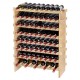 Buy Tier Bamboo Wine Rack 72 Bottles Stackable Modular Shelving 85 x 25 x 102.5 cm Freestanding Wine Display Shelf for Kitchen, Bar and Wine Cellar, Natural Color