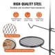 Buy Rotating Campfire Grill Adjustable Height 122.5cm Portable Steel Grill 36x36cm Diamond Mesh 6kg Load Capacity for Outdoor BBQ Campfire