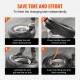 Buy Tire Removal Tool 571-622mm Steel Bar for Changing Tires Manual Mounting Dismounting 3 Tire Changing Tools Heel Pads for Trucks Cars, Orange