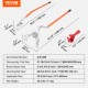 Buy Tire Removal Tool 571-622mm Steel Bar for Changing Tires Manual Mounting Dismounting 3 Tire Changing Tools Heel Pads for Trucks Cars, Orange