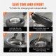 Buy Tire Removal Tool 571-622mm Steel Bar for Changing Tires Manual Mounting Dismounting 3 Tire Changing Tools Heel Pads for Trucks Cars, Yellow