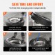 Buy Tire Removal Tool 571-622mm Steel Bar for Changing Tires Manual Mounting Dismounting 3 Tire Changing Tools Heel Pads for Trucks Cars, Blue