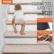 Comprar Alfombras de Escalera Antideslizantes 71,2x22,8 cm 15 Piezas Alfombras de Escalera Lavables a Máquina Grosor de 11 mm Alfombras de Seguridad Insonorizadas para Niños Mayores Perros, Marrón Claro