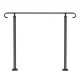 Buy Stair Handrail Outdoor Stair Railing 120 x 13.5 x 97 cm Wrought Iron Railing Height and Angle Adjustable Outdoor Handrail