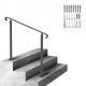 Buy Stair Handrail Outdoor Stair Railing 120 x 13.5 x 97 cm Wrought Iron Railing Height and Angle Adjustable Outdoor Handrail