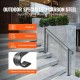 Buy Stair Handrail Outdoor Stair Railing 140 x 13.5 x 97 cm Wrought Iron Railing Height and Angle Adjustable Outdoor Handrail