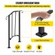 Buy Stair Handrail Stair Railing Stainless Steel Stair Handrail Black 1 or 2 Steps