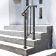 Buy Stair Handrail Stair Railing Stainless Steel Stair Handrail Black 1 or 2 Steps