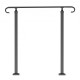 Buy Stair Handrail Outdoor Stair Railing 100 x 13.5 x 97 cm Wrought Iron Railing Height and Angle Adjustable Outdoor Handrail