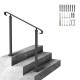 Buy Stair Handrail Outdoor Stair Railing 100 x 13.5 x 97 cm Wrought Iron Railing Height and Angle Adjustable Outdoor Handrail